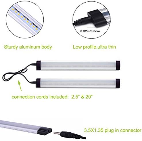 AlBOO Dimmable LED Under Cabinet Kitchen Lights | 6000K Wired 28cm