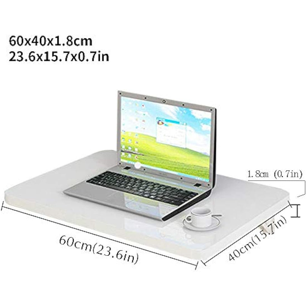 Aleawol Wall Mounted Folding Desk – 60x40cm Space Saving Table, White