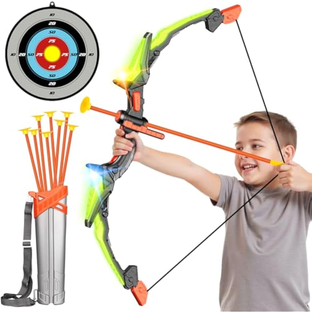 Kids LED Archery Set – Bow and Arrow Toy with 10 Arrows