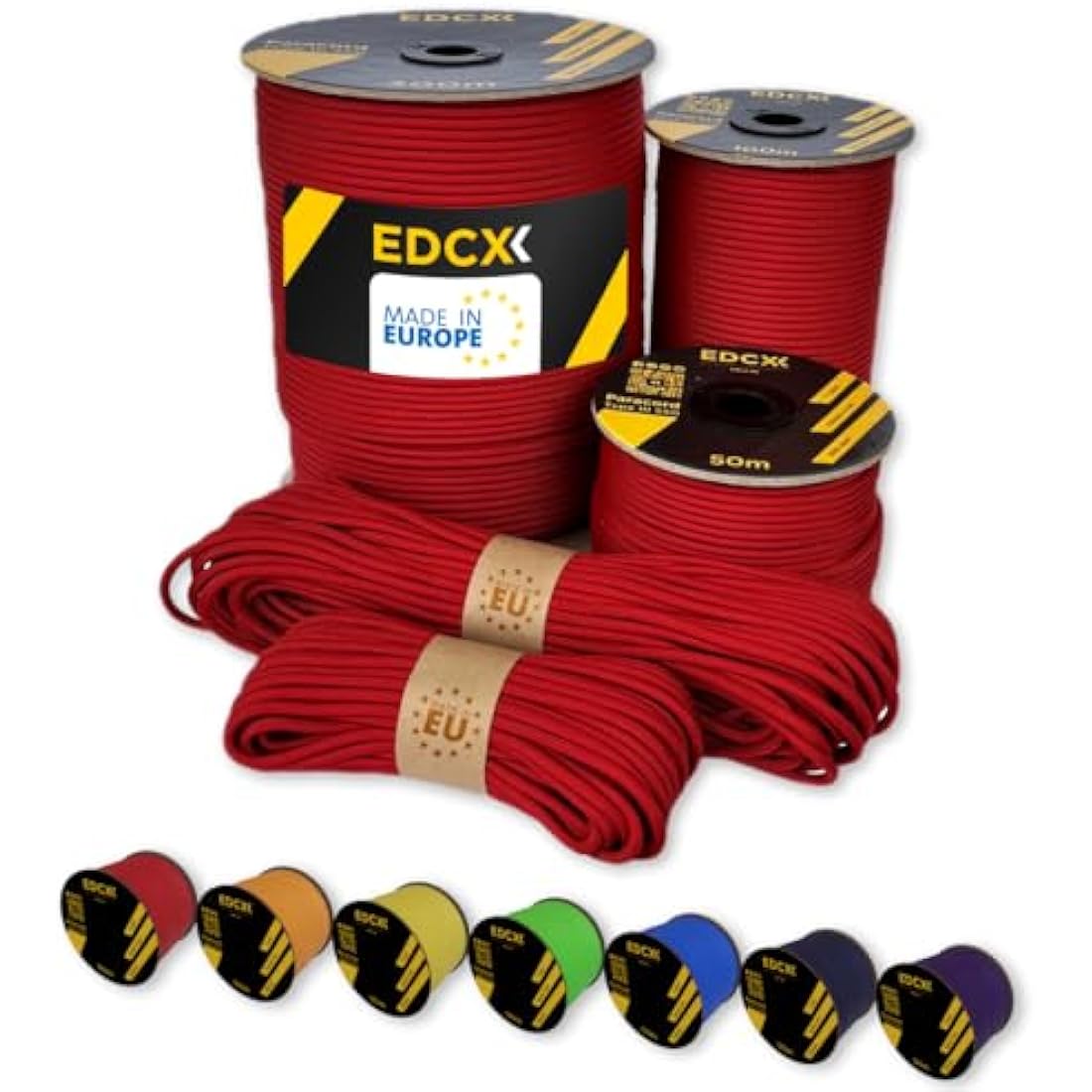 EDCX 550 Paracord Type III – 4mm Nylon Survival Rope for DIY & Camping