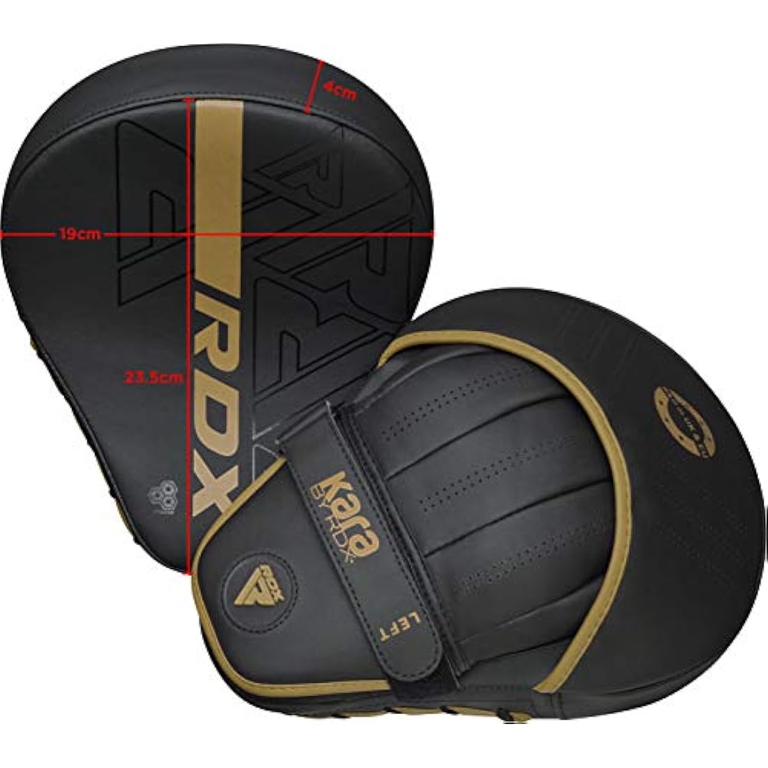 RDX Curved Focus Mitts – Maya Hide Leather Boxing Pads for MMA & Muay Thai