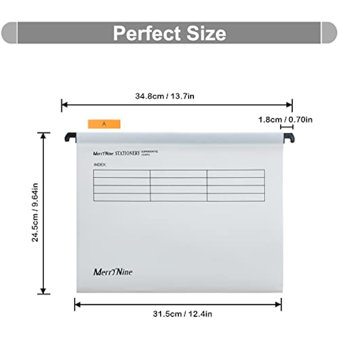 Jolof Store A4 Suspension Files - 15 Pack Polypropylene Hanging Folders