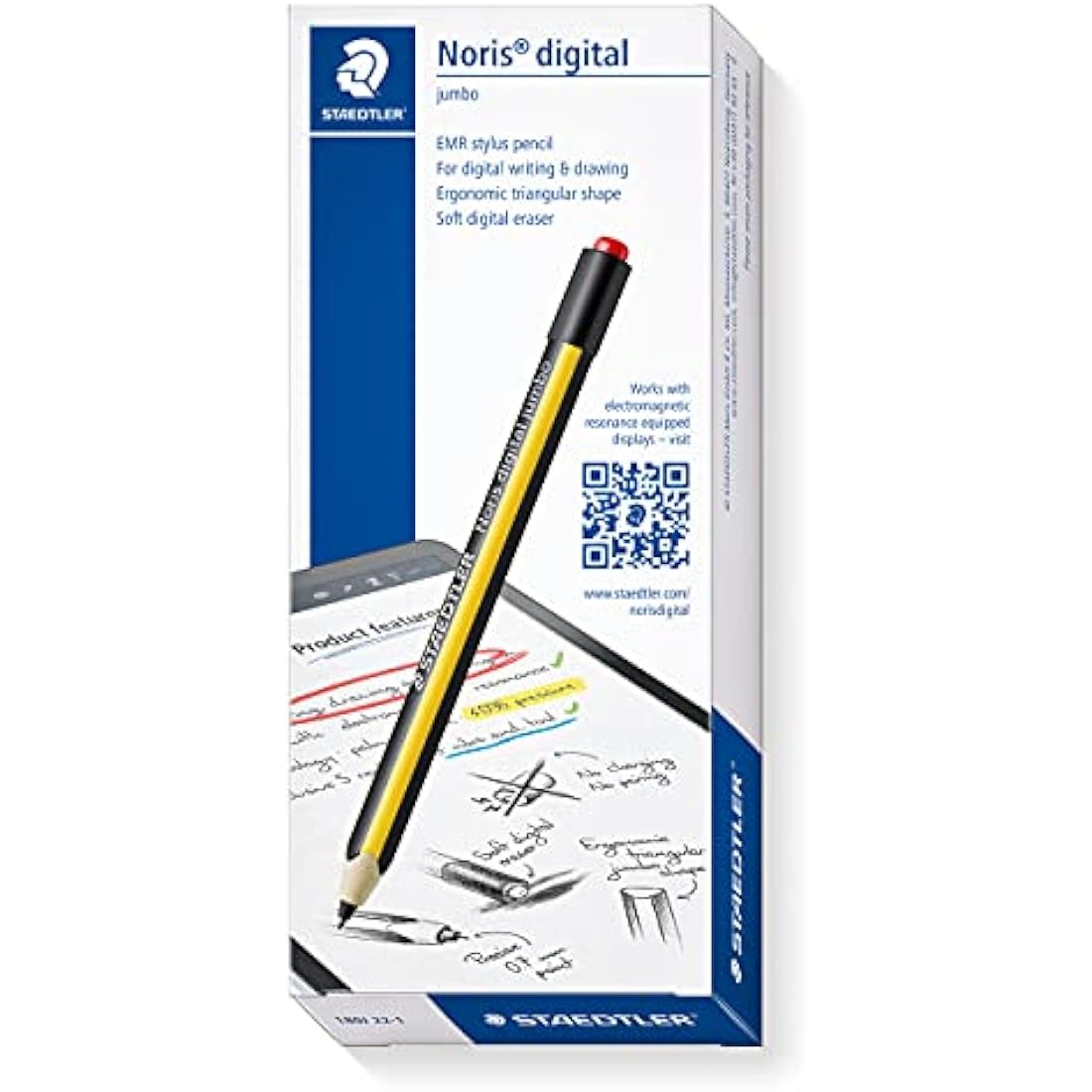 STAEDTLER Noris Digital Jumbo EMR Stylus with Soft Digital Eraser