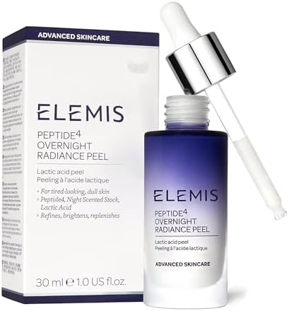 ELEMIS Peptide4 Overnight Radiance Peel – Lactic Acid Exfoliator, 30ml