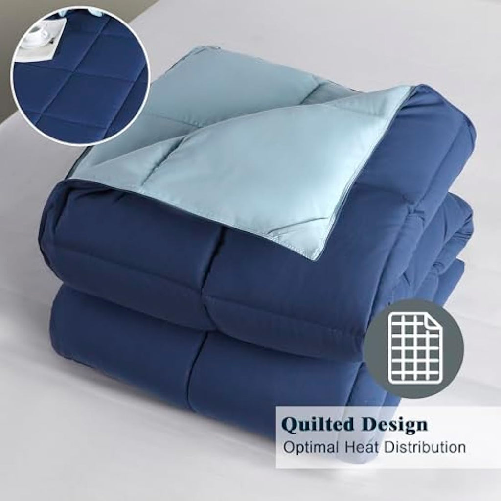 Jolof Store King Navy Blue Coverless Duvet – 10.5 Tog Comforter Set