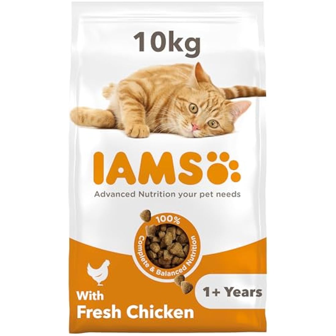 IAMS Adult Dry Cat Food Chicken 10kg – Immune Support & Healthy Skin