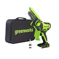 Greenworks 24V Mini Chainsaw | 4 Inch Cordless Electric Saw for Trees