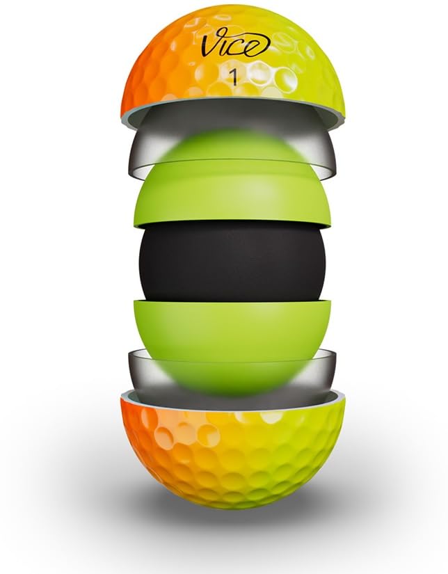 Vice Golf Pro Plus Limited Edition 4-Piece Balls – Yellow Orange Shade