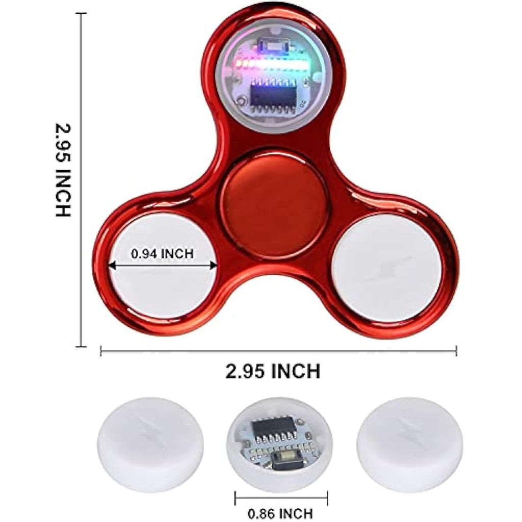 Dilabnda LED Fidget Spinner 6-Pack – Glow in The Dark Sensory Toys