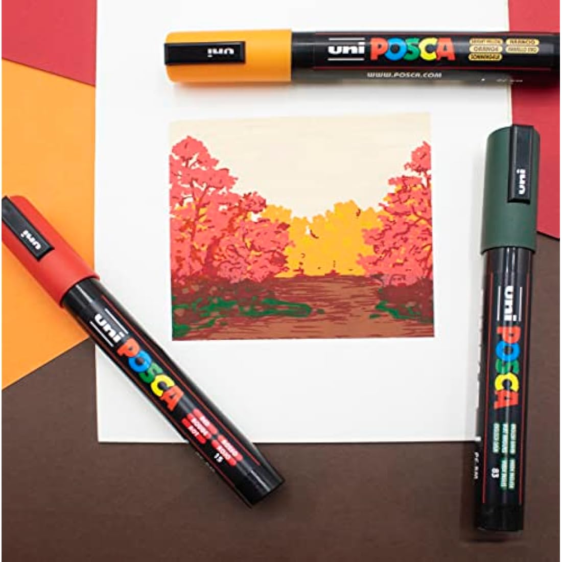 Posca Paint Markers | Multi-Surface Water-Based Pens | Set of 24