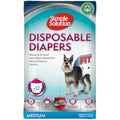 Simple Solution Disposable Female Dog Diapers | Leak-Proof 12-Pack