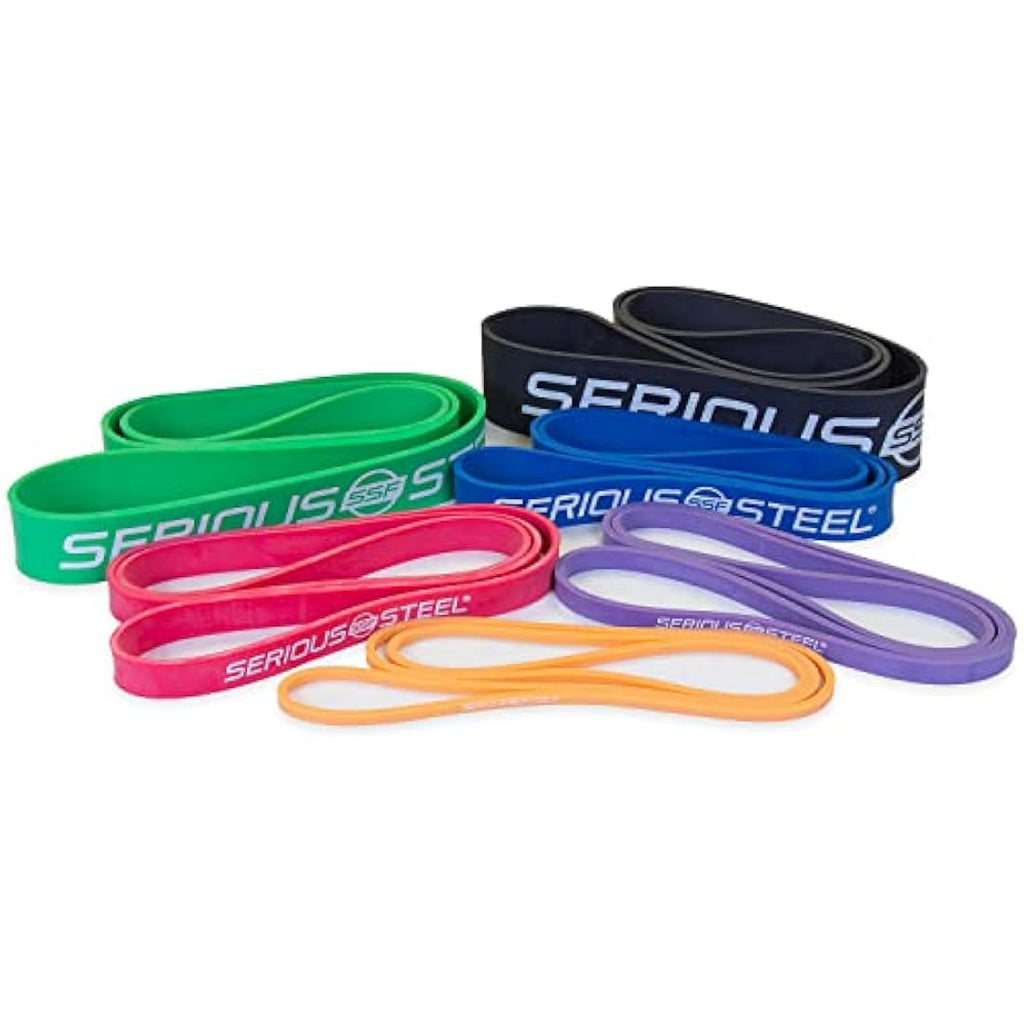 Serious Steel 32" Resistance Training Bands - 6 Piece Latex Set