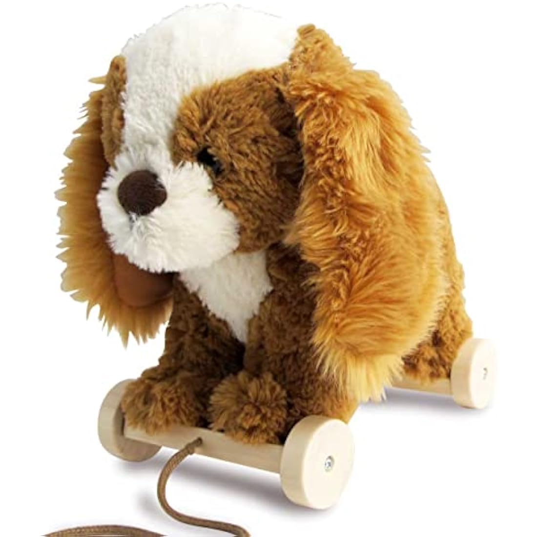 Little Bird Told Me Peanut Pup Pull Along Toy – 2-in-1 Sensory Plush