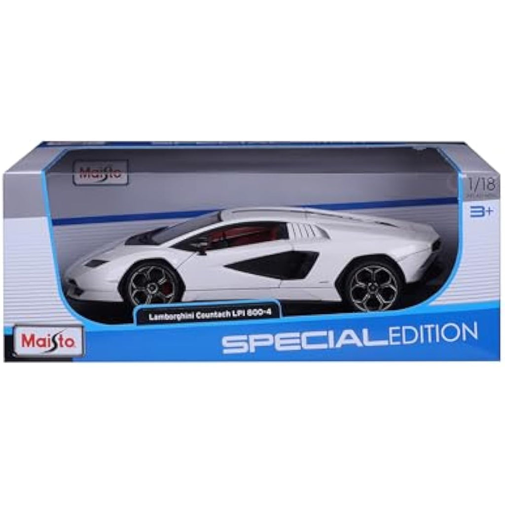 Maisto Lamborghini Countach LPI 800-4 – 1:18 Die-Cast Model Car, White