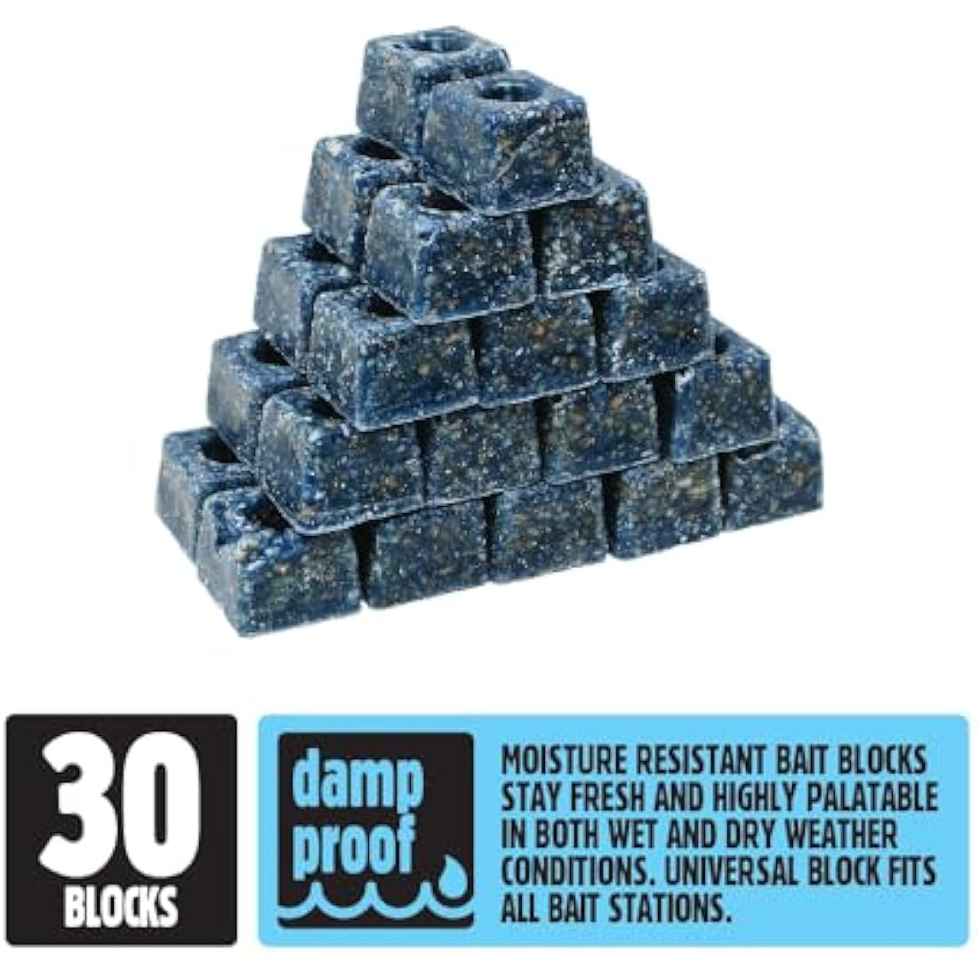 The Big Cheese All-Weather Block Bait – 30 x 10g Rat & Mouse Poison