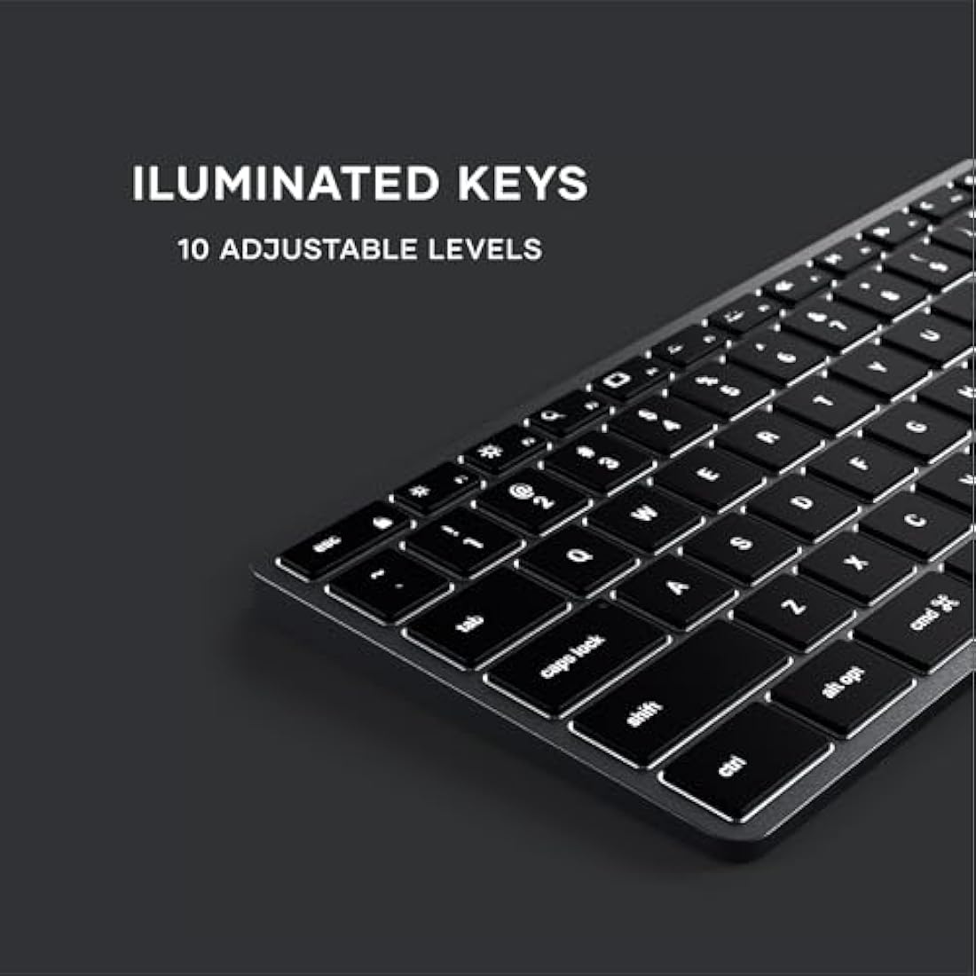 Satechi Slim X3 Bluetooth Backlit Keyboard with Numeric Keypad - Space Grey