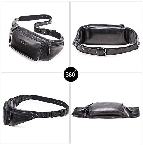 Men's Leather Waist Pack – Waterproof Business Sling Bag