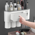 Wall Mounted Toothbrush Holder with Automatic Dispenser