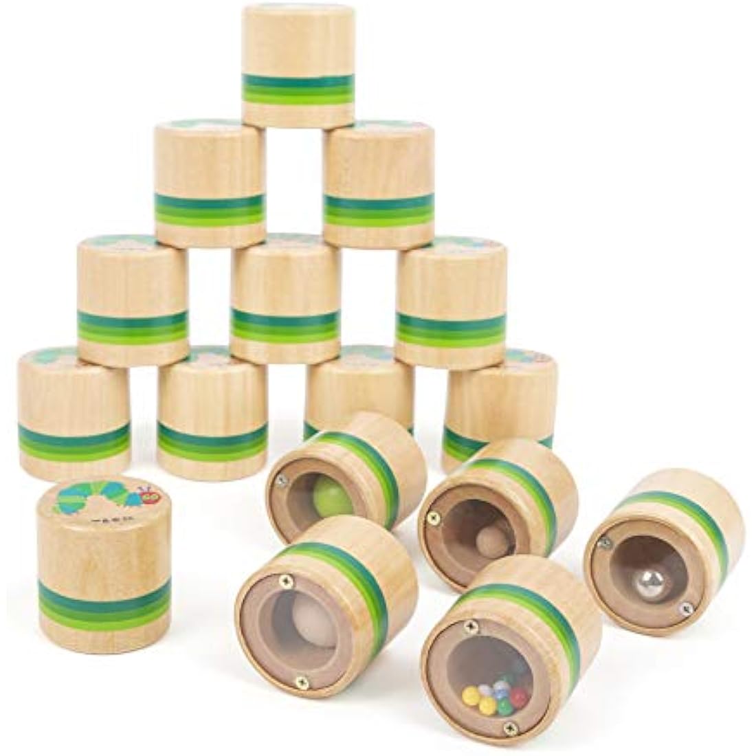 Small Foot Very Hungry Caterpillar Wooden Sensory Game - 16 Piece Set