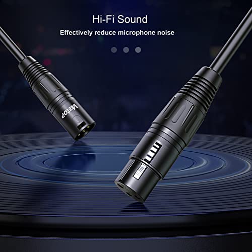 Veetop 20m XLR to XLR Cable | Balanced 3-Pin Male to Female Mic Lead