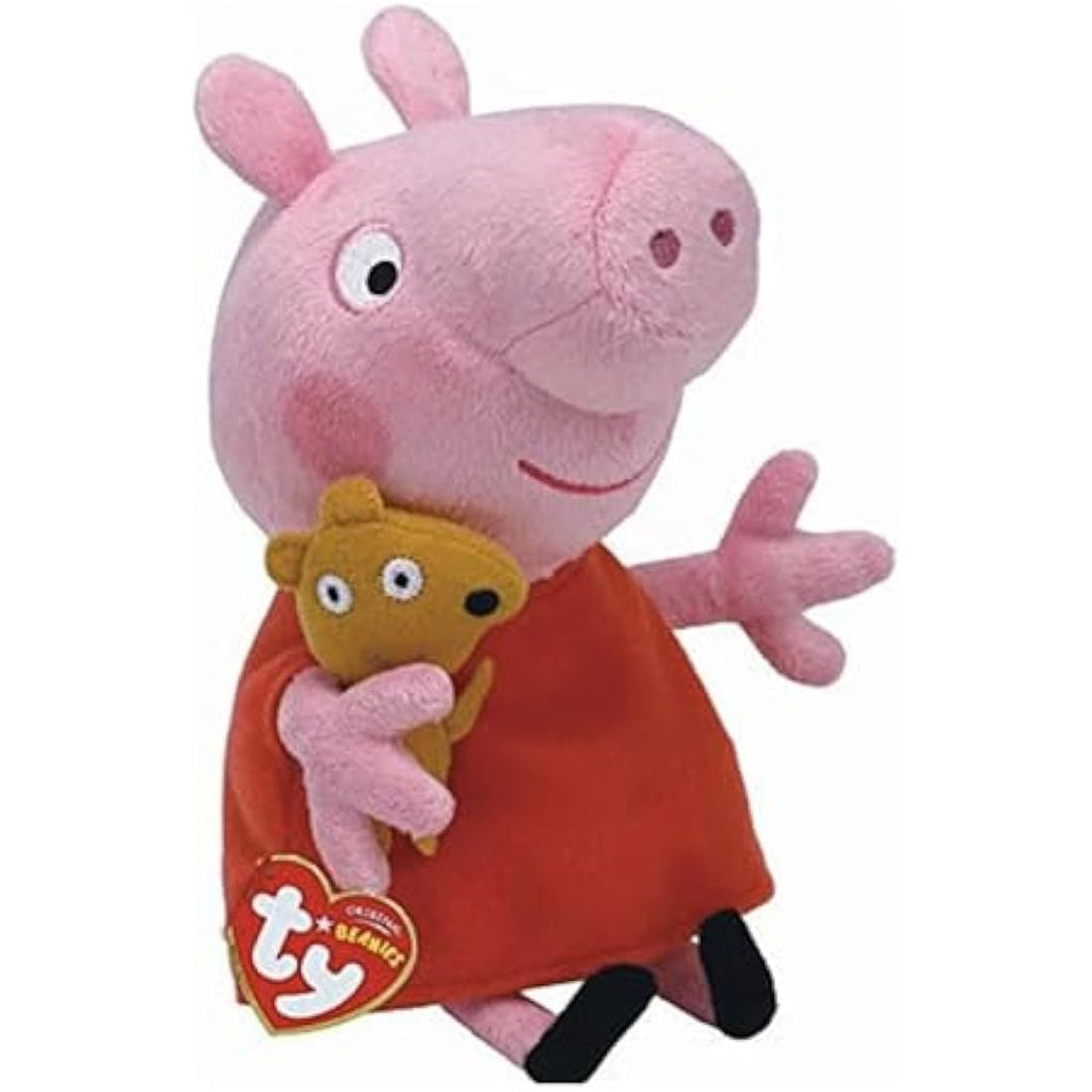 Ty Peppa Pig Beanie Baby - 6 Inch Soft Plush Toy for Kids |