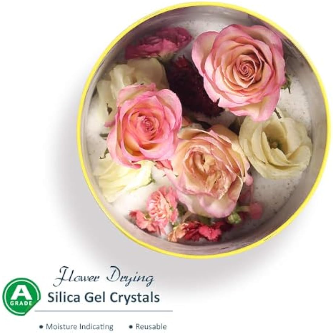 Wisedry Flower Drying Silica Gel | 5 LBS Reusable Fine Crystals Desiccant