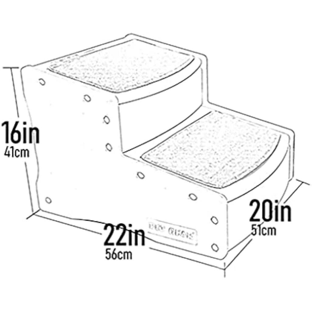 Pet Gear Easy Steps II Extra Wide Dog Stairs | Chocolate Brown | 2-Step