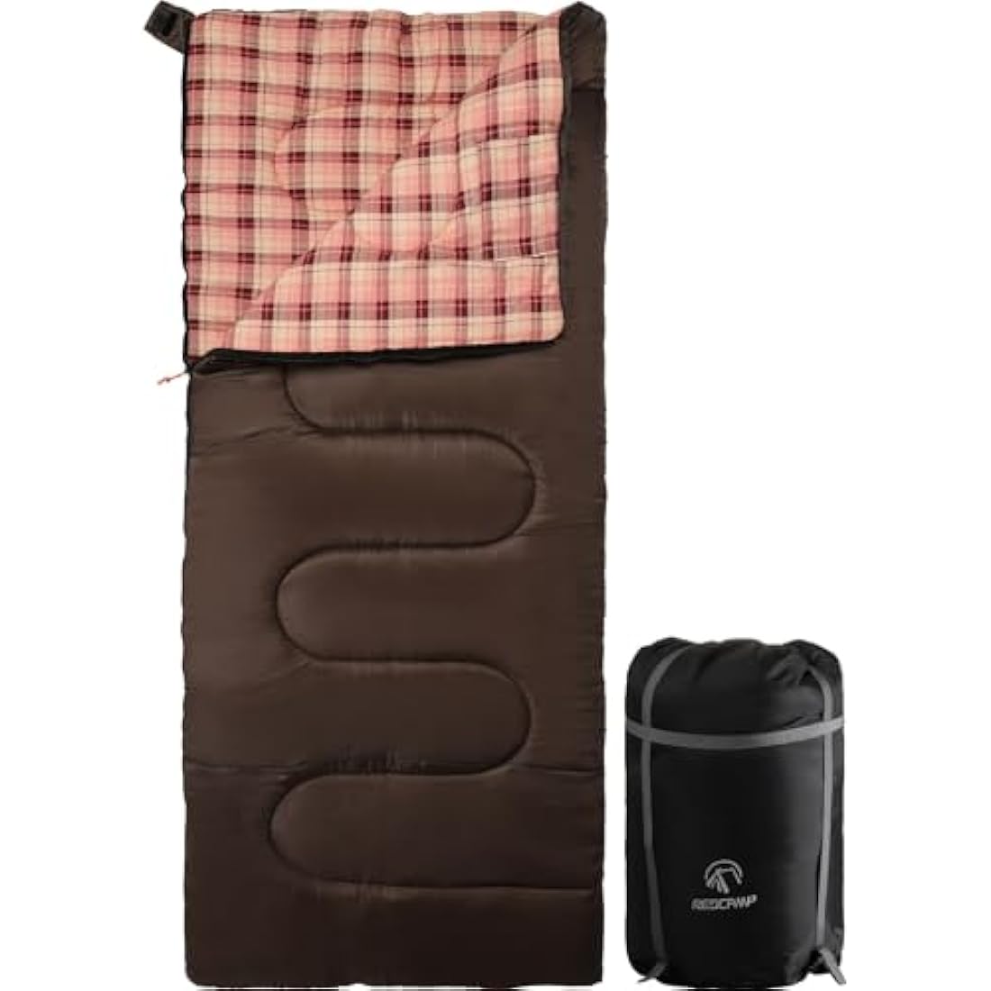 REDCAMP Cotton Flannel Sleeping Bag | 3-Season Waterproof Camping Gear