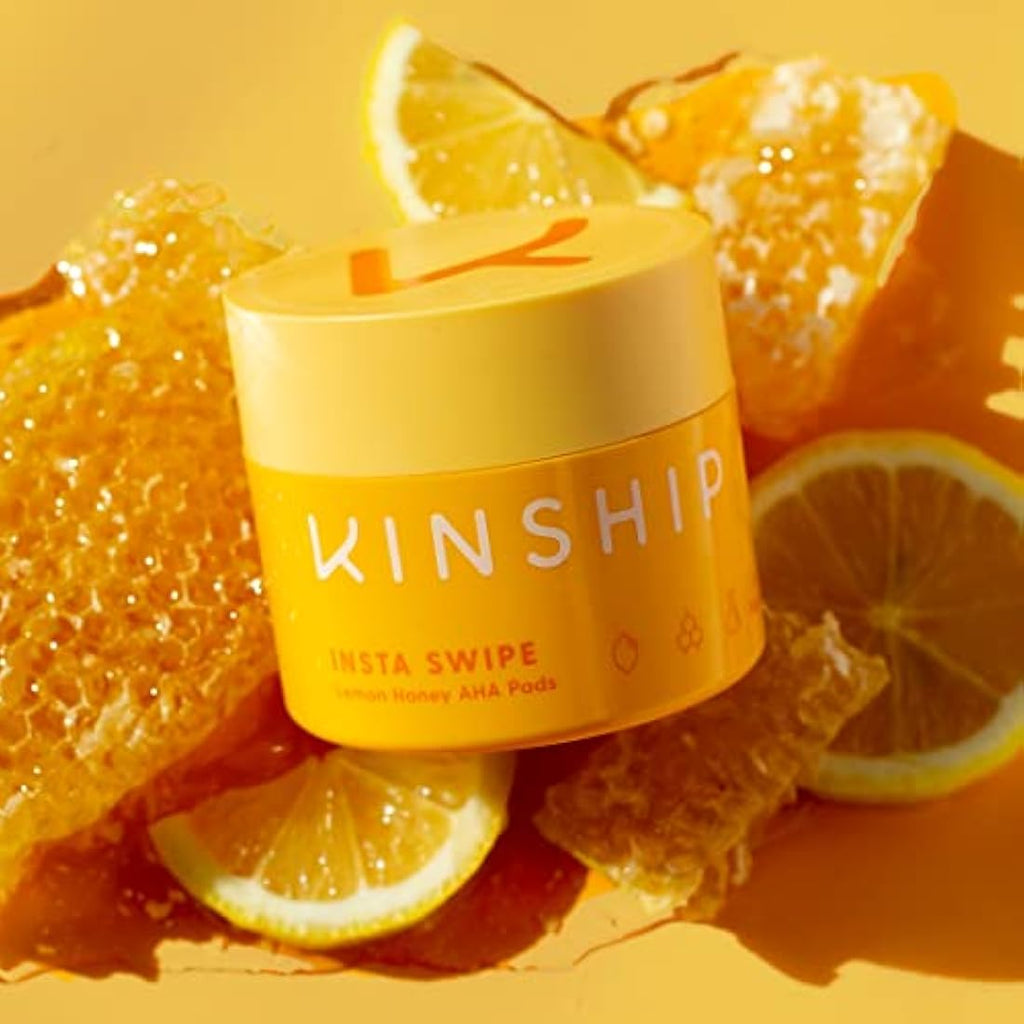 Kinship Lemon Honey AHA Exfoliating Pads for Sensitive Skin – 45ct