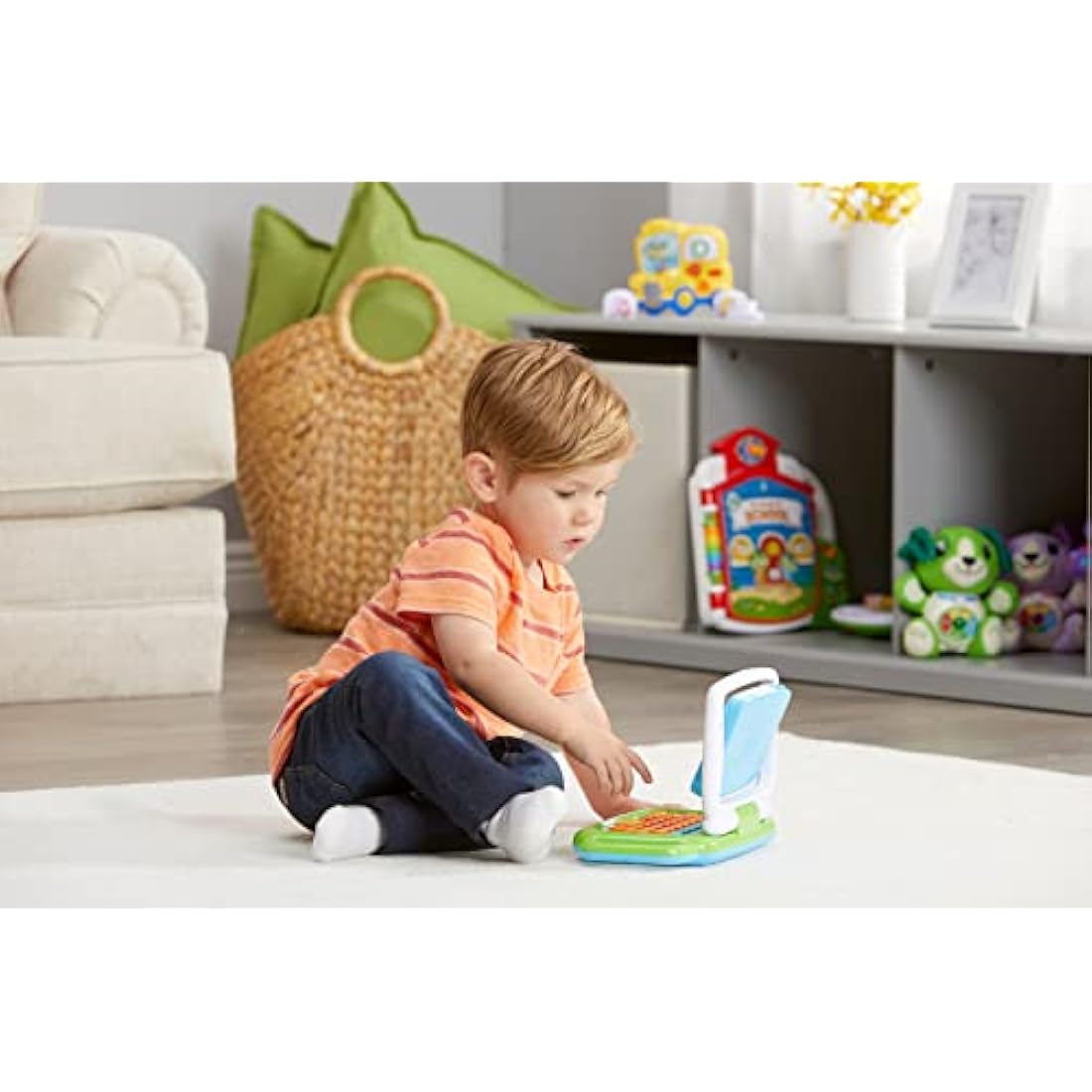 LeapFrog 2-in-1 LeapTop Touch – Kids Learning Laptop & Tablet, Green