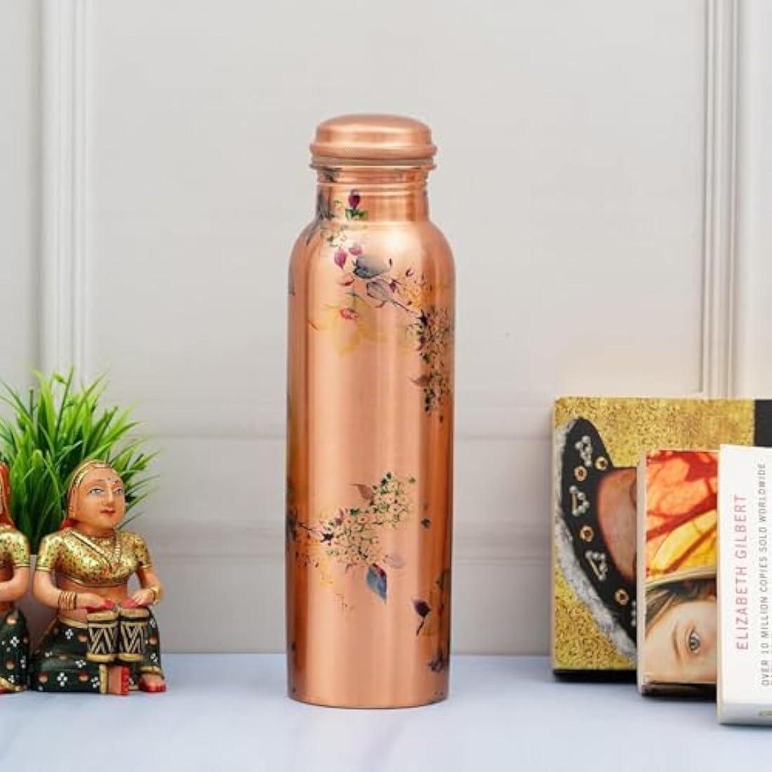 Printed Copper Water Bottle – 1L Leak Proof & BPA Free
