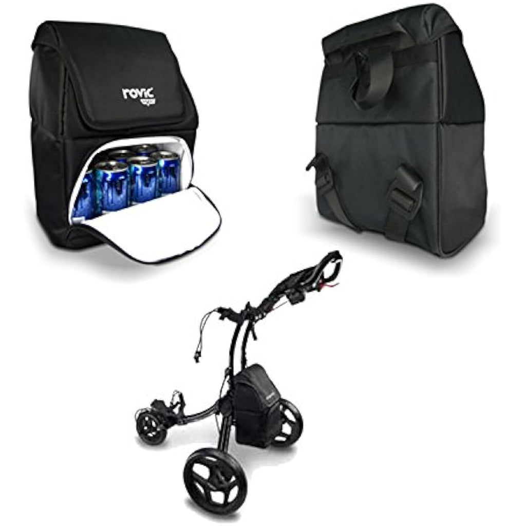 Rovic RV1C Golf Trolley Cooler Bag – Insulated Drink Storage, Black