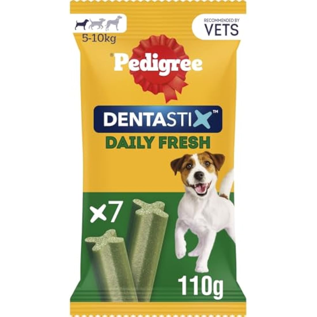 Pedigree Dentastix Fresh Small Dog Dental Chews - 70 Sticks (Pack of 10)