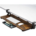 ETHU Ergonomic Under Desk Keyboard Tray | Large Aluminum Pull-out – Walnut