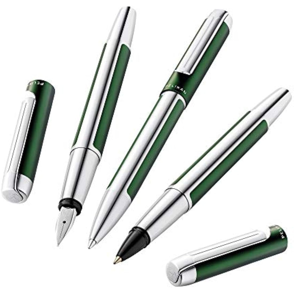 Pelikan Pura Fountain Pen – Forest Green Aluminium, Medium Nib