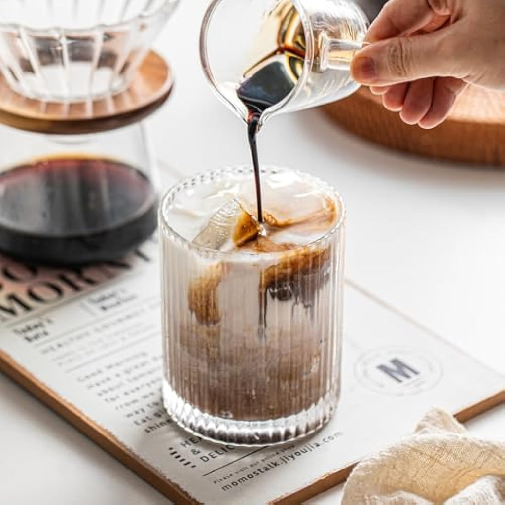 8-Piece Ribbed Glassware Set | Highball & Rocks Glasses