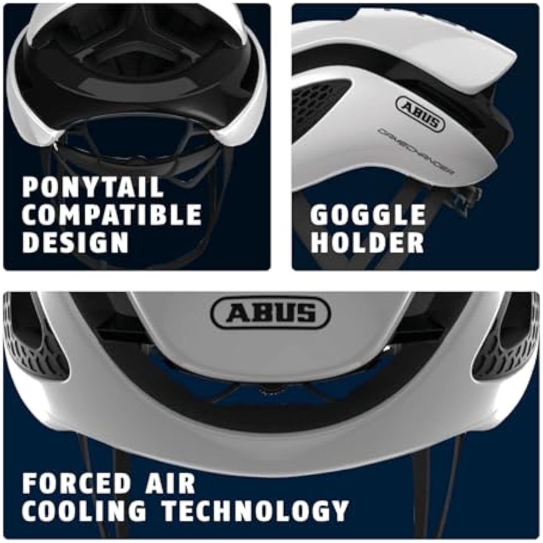ABUS GameChanger Aerodynamic Racing Bike Helmet – Black, Size S