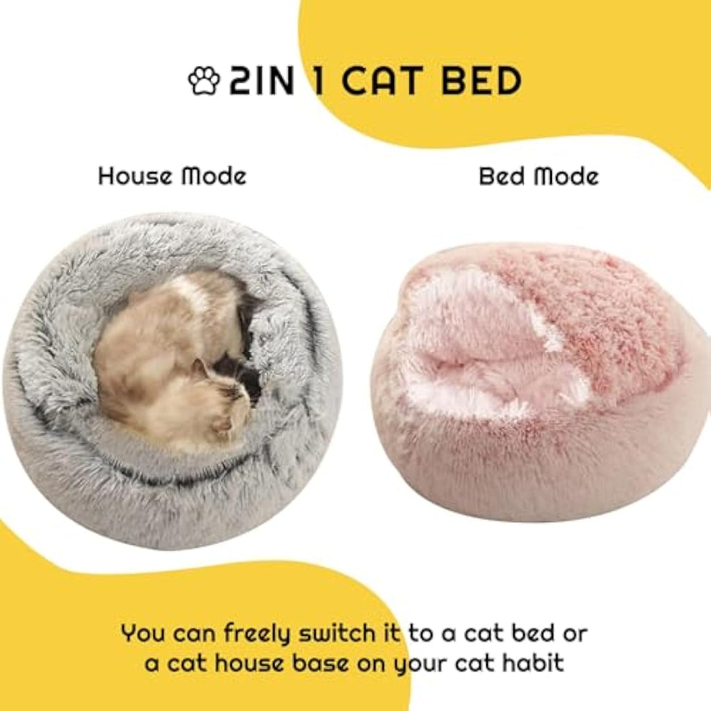 Jolof Store Calming Hooded Dog Bed – Plush Anti-Anxiety Burrowing Nest