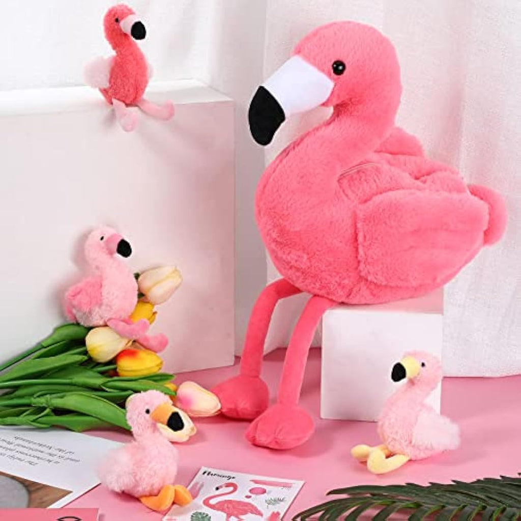 Jolof Store Flamingo Stuffed Animal Set – 18 Inch Mommy with 4 Babies