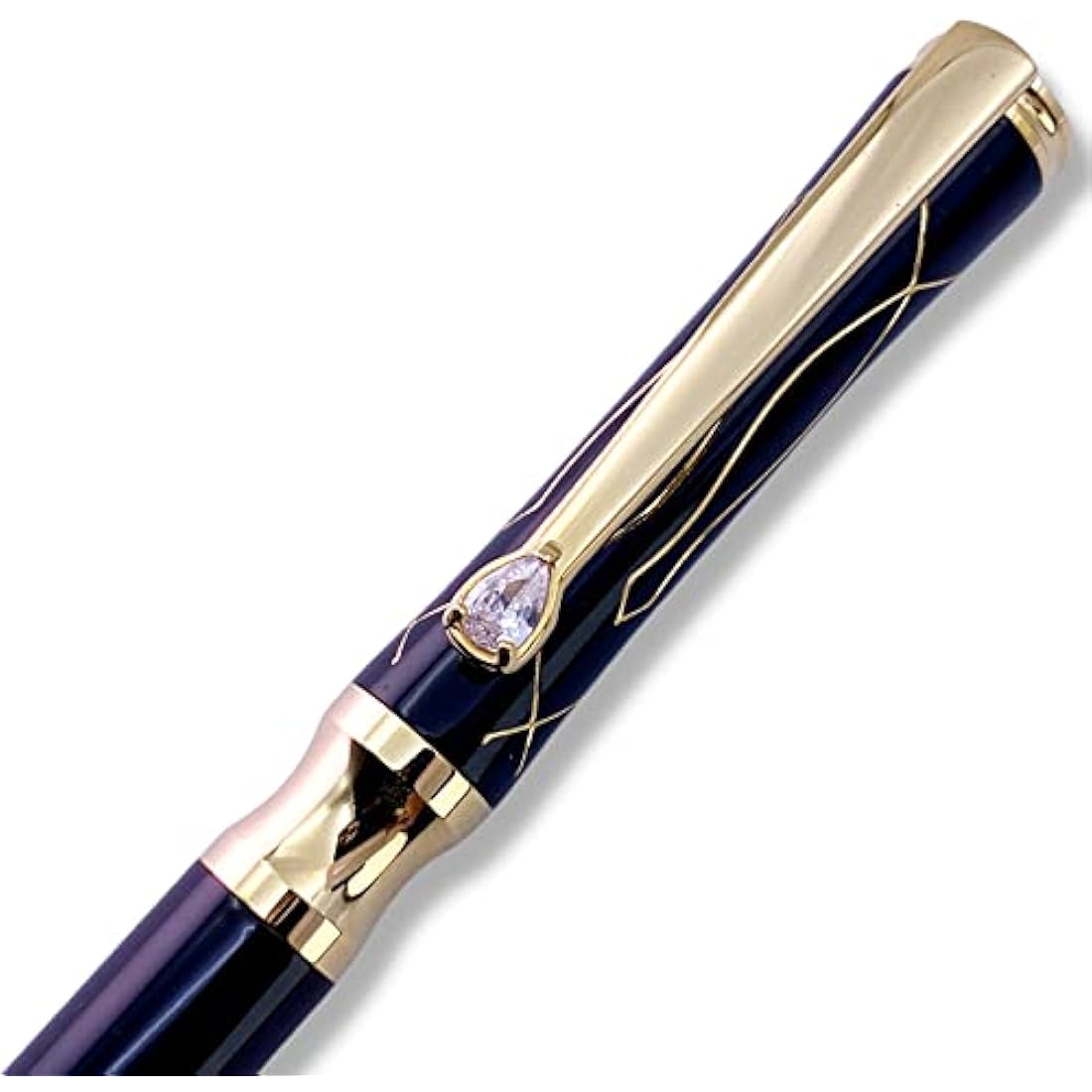 LACHIEVA LUX Crystal Executive Metal Ballpoint Pen - Black Gift Set