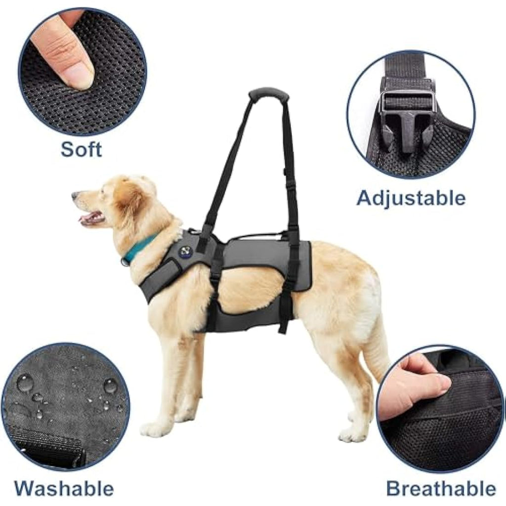 Coodeo Dog Lift Harness | Full Body Support Recovery Sling - Grey, 2XL