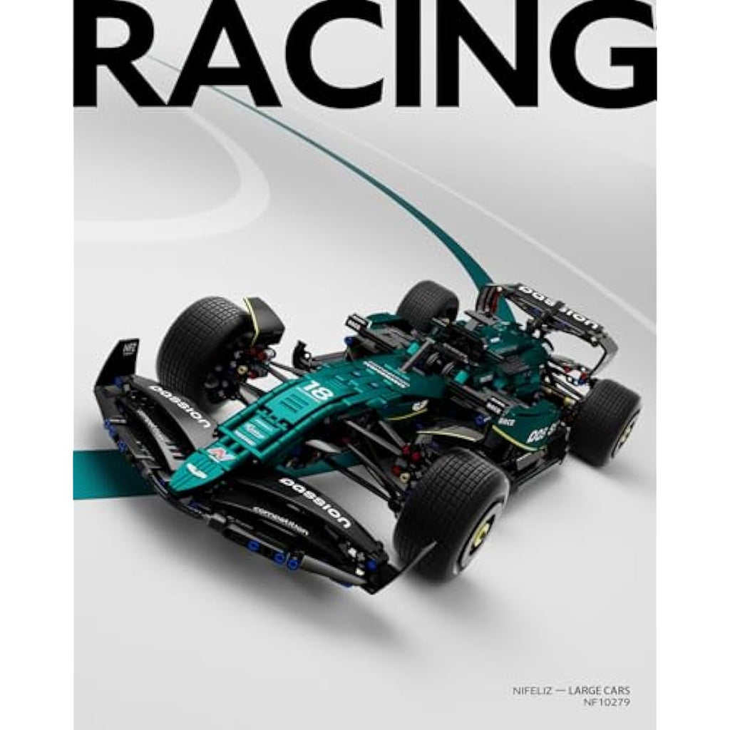 Nifeliz AM24 Formula 1 Racing Car Building Set | 1:8 Scale Model
