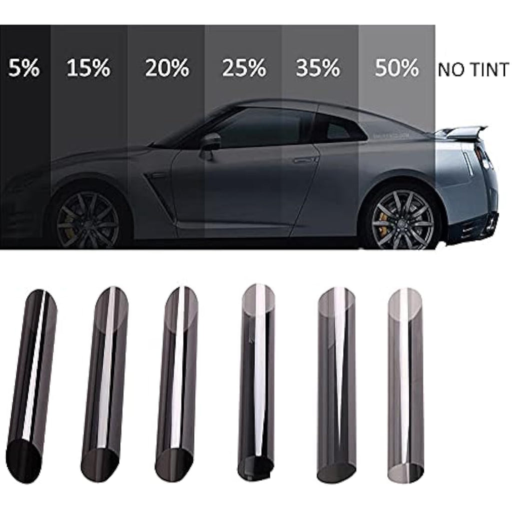 Black Smoke Car Window Tint Film - 25% VLT Heat Rejection
