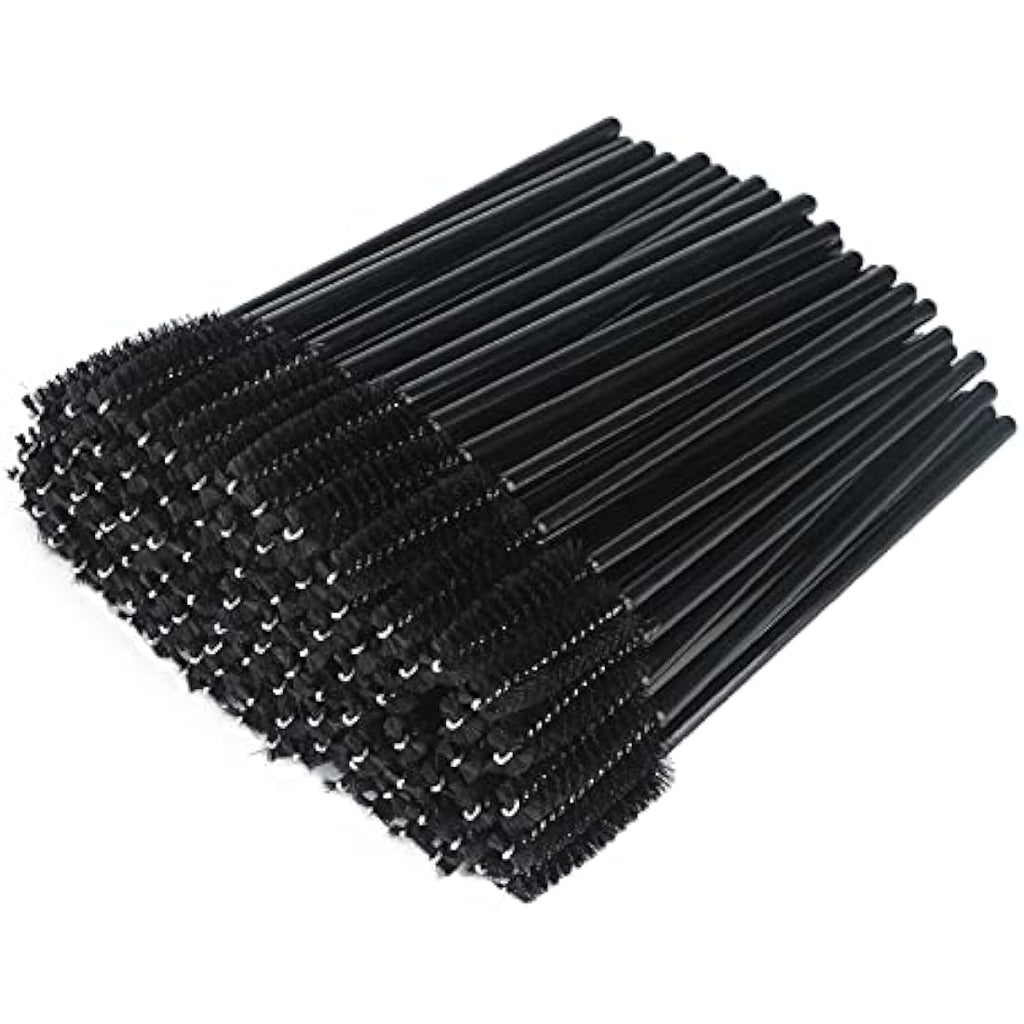 G2PLUS 100 PCS Disposable Mascara Wands – Black Eyelash Spoolie Brushes