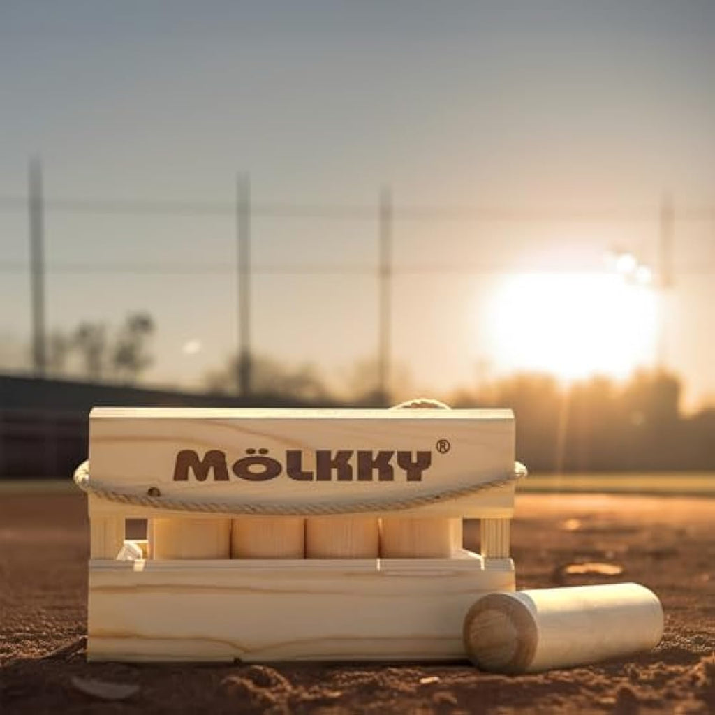 Mölkky Original Finnish Birch Wood Outdoor Throwing Game with Box