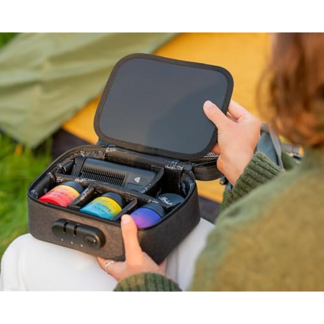 Moonlight Haze Smell Proof Bag Stash Box Set with Grinder & Jars