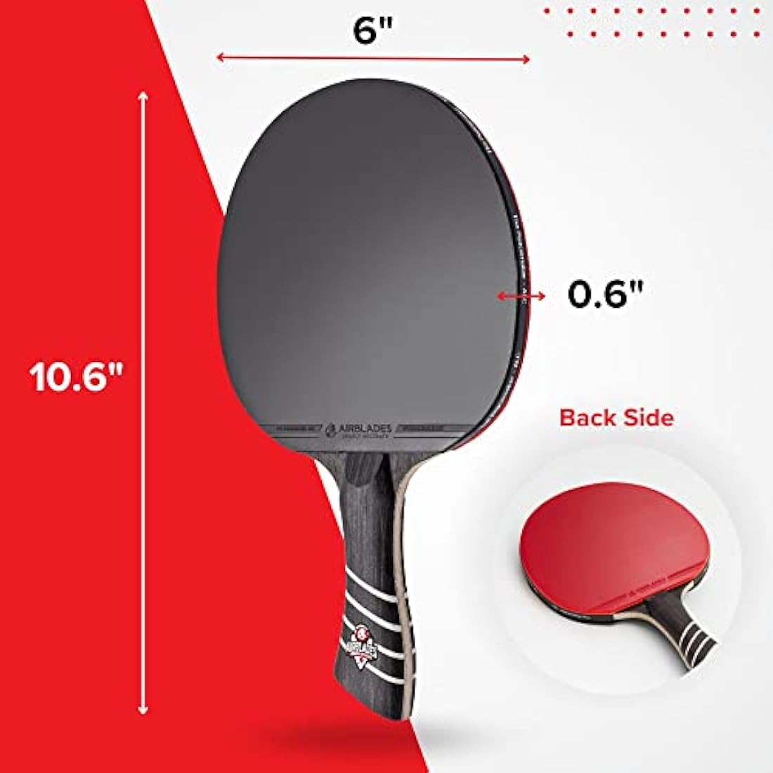 AirBlades Peace Maker ALC Carbon Fiber Ping Pong Paddle with Hard Case