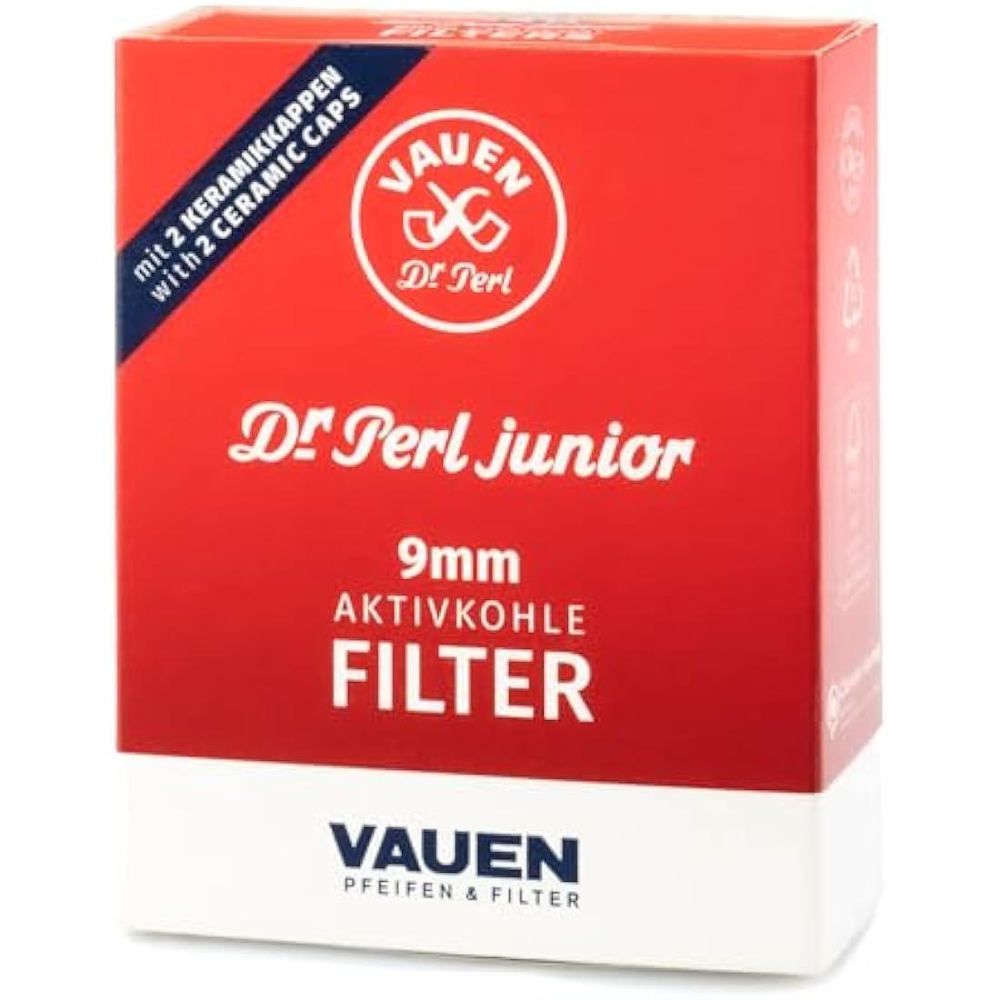 Vauen Dr. Perl Junior 9mm Active Charcoal Pipe Filters - 40 Pack