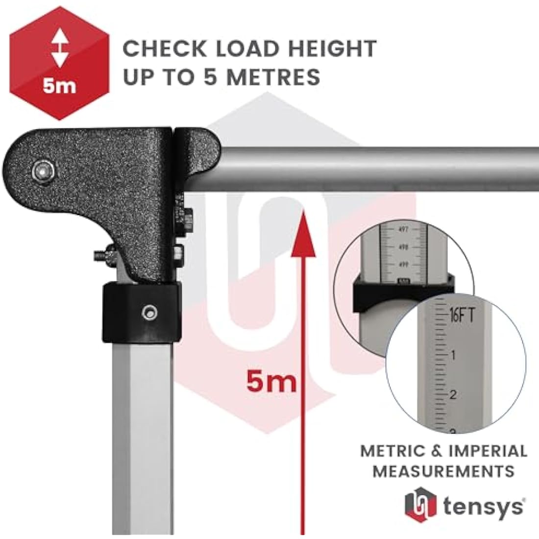 TENSYS Telescopic 5m Height Measuring Stick for Trucks & Trailers