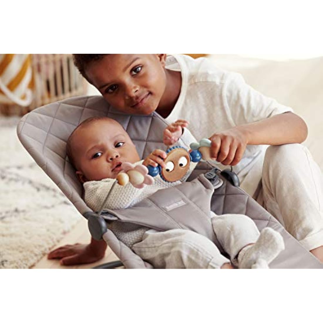 BabyBjörn Googly Eyes Toy for Bouncer – Developmental Pastel Accessory